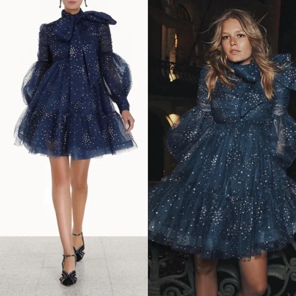 Zimmermann | Dresses | Nwt Zimmermann Blue Rhythm Glitter